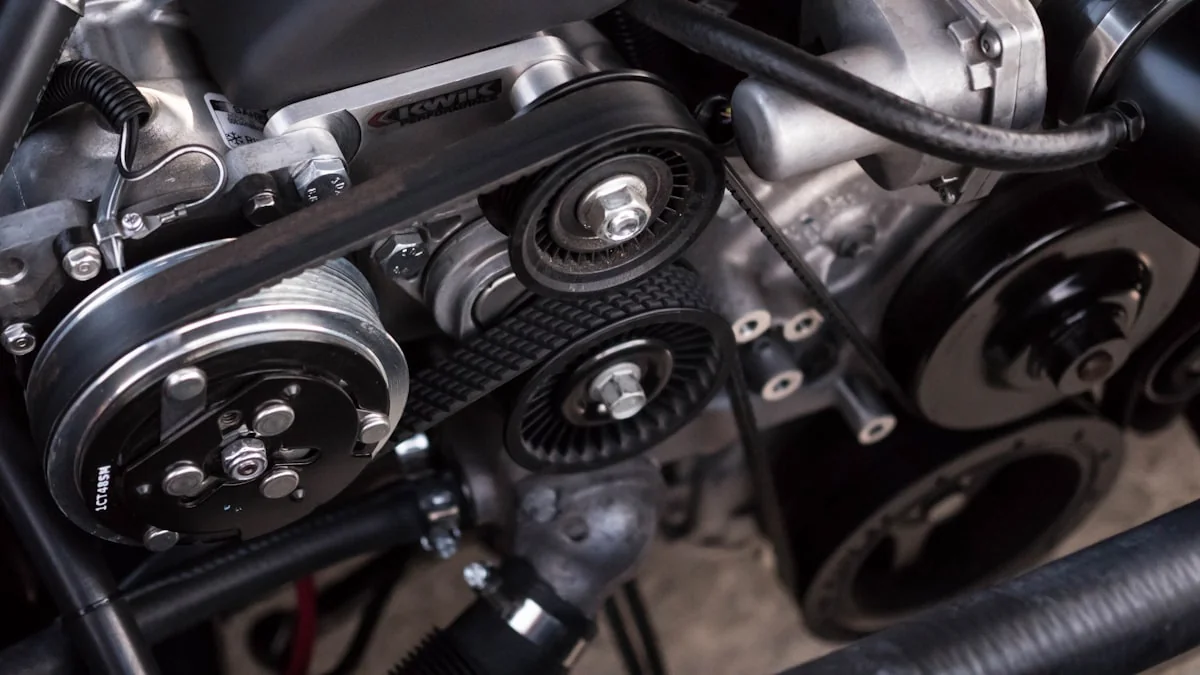 Engine serpentine belt and pulley system — FixHive car engine repair Dubai